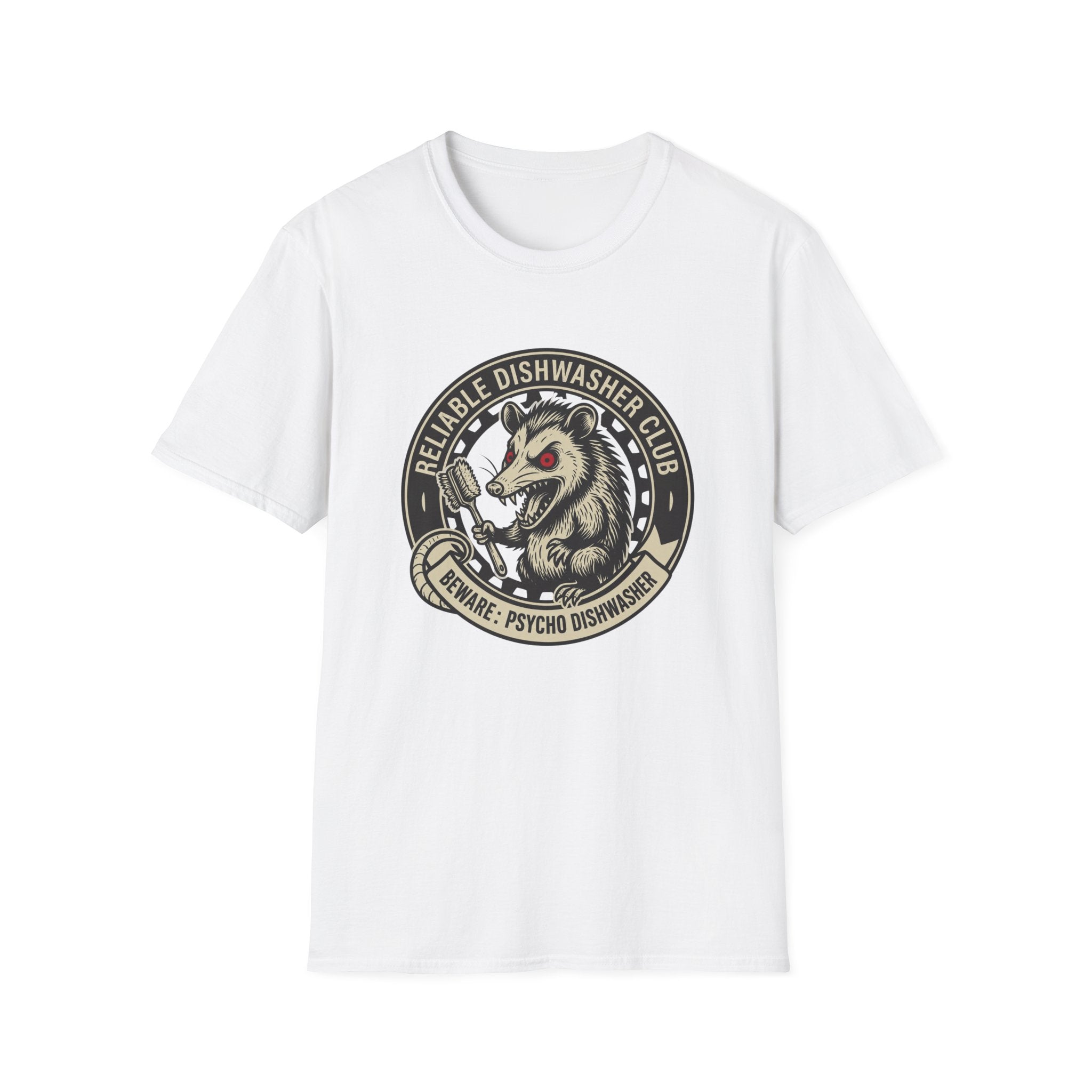Beware: Psycho Dishwasher T-shirt