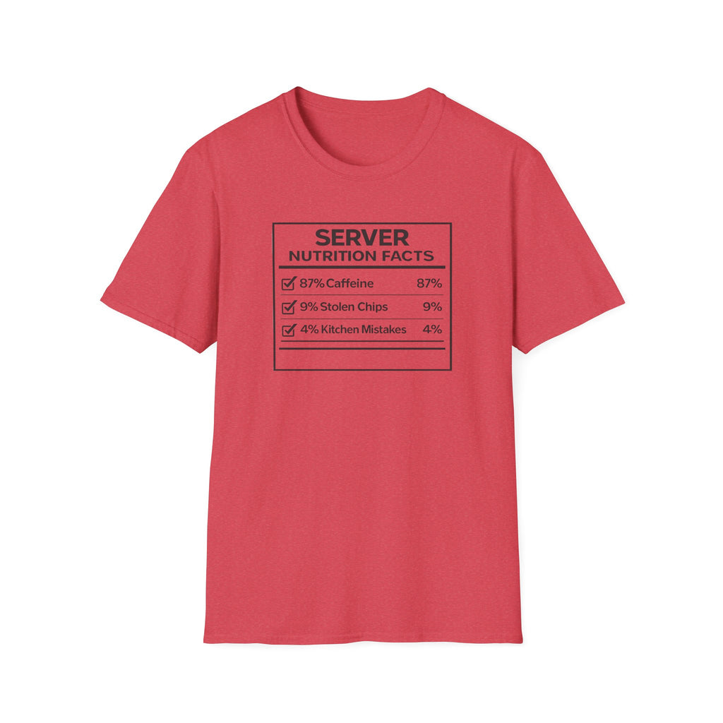 Server Nutrition Facts T-shirt