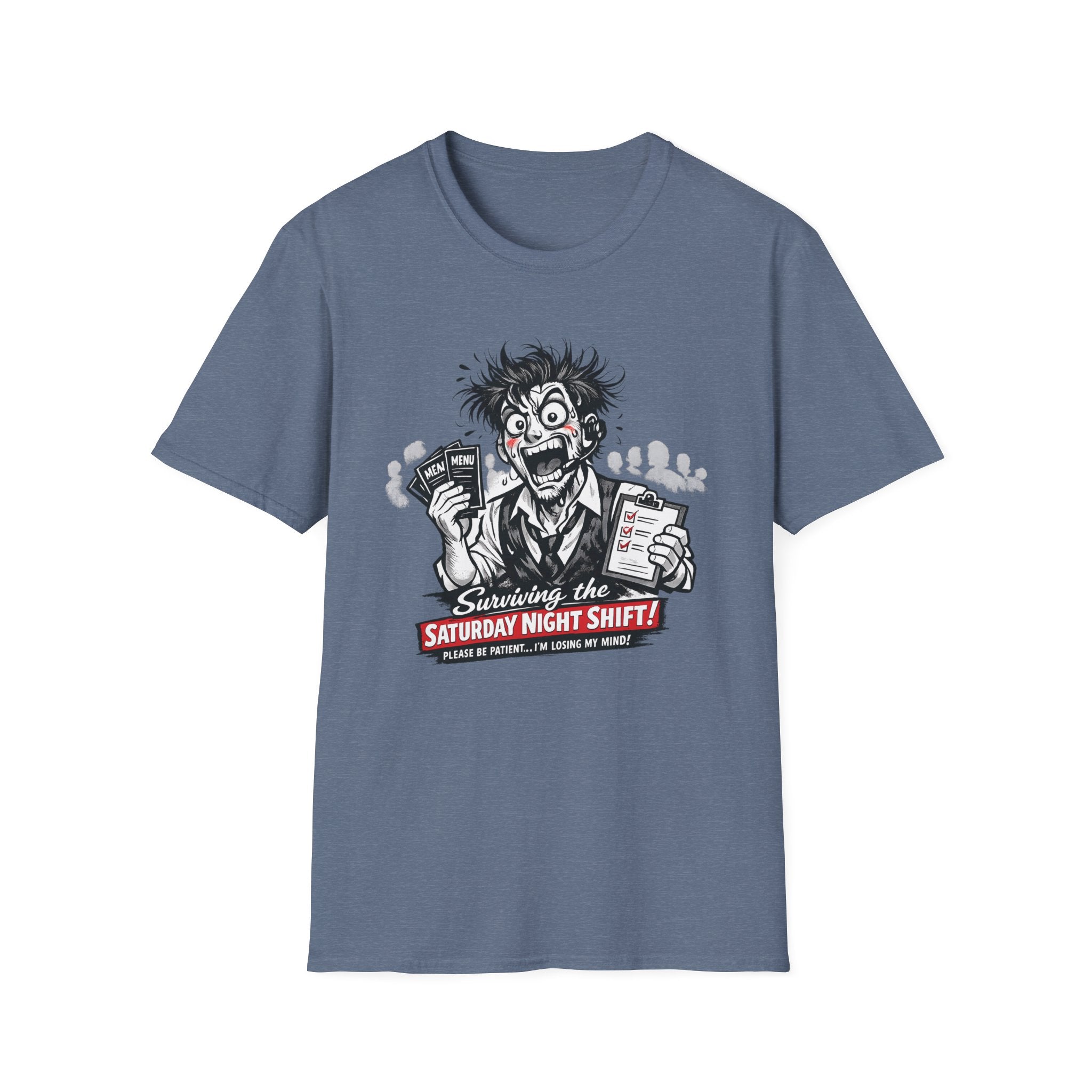 Surviving The Saturday Night Shift (Male Host) T-shirt