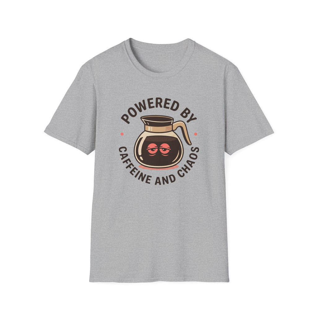 Powered By Caffeine And Chaos T-shirt
