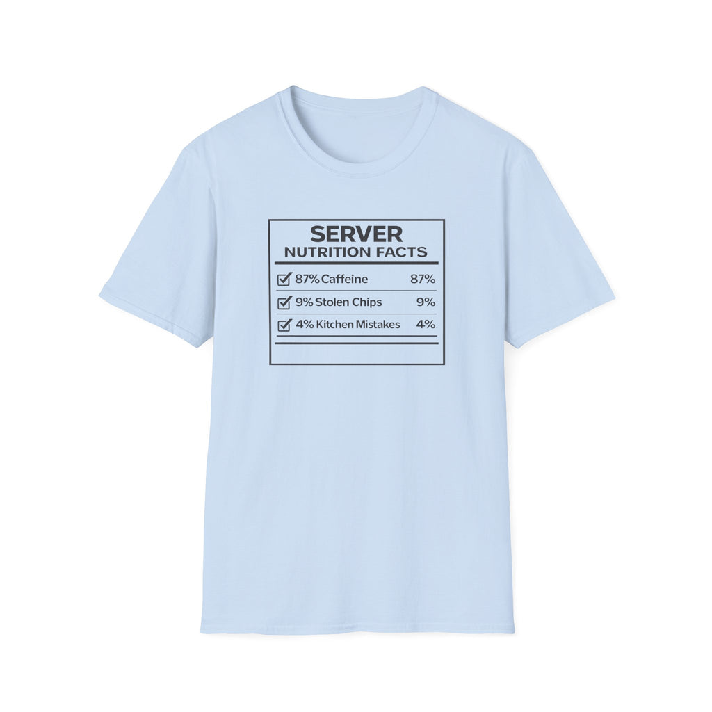 Server Nutrition Facts T-shirt