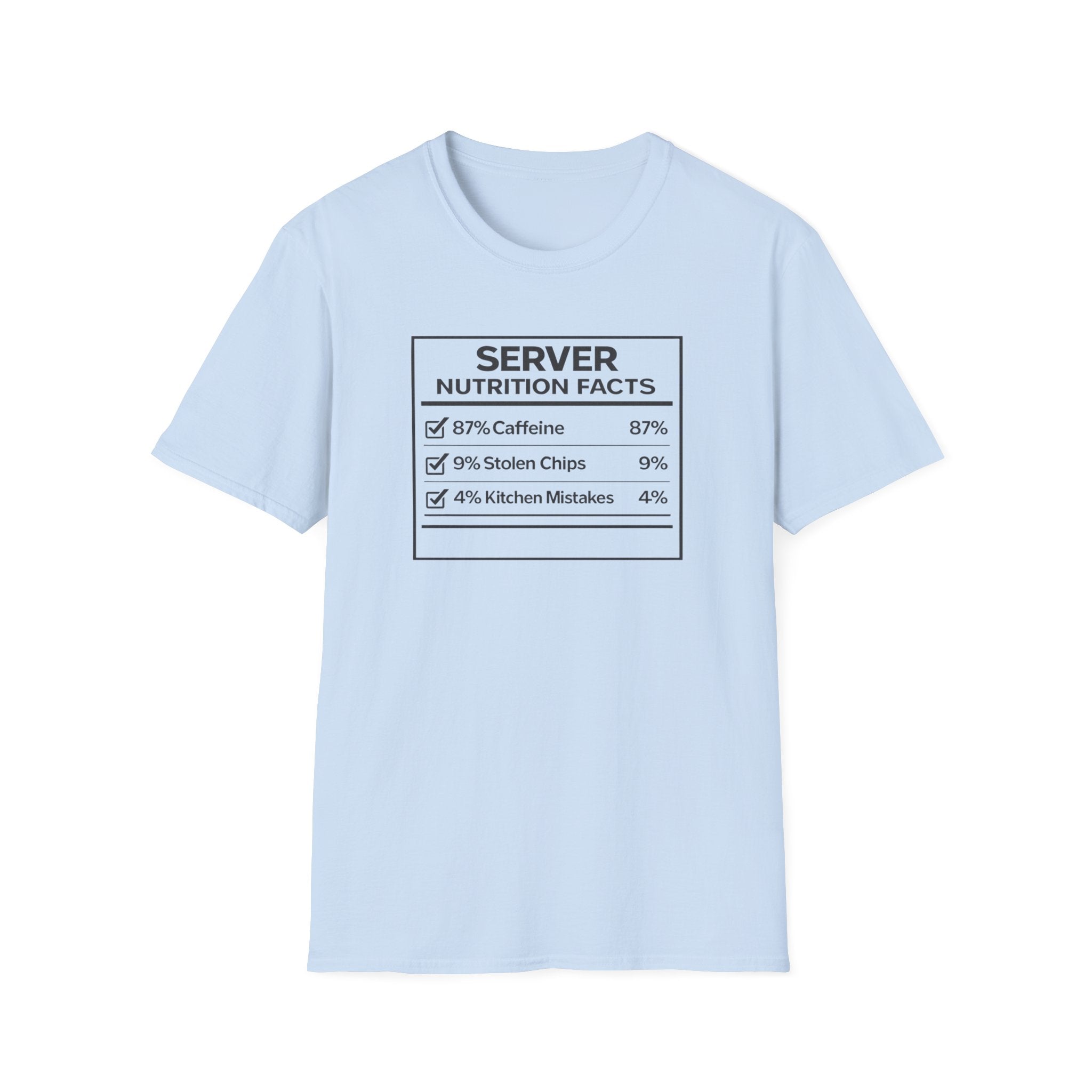Server Nutrition Facts T-shirt