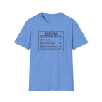 Server Nutrition Facts T-shirt