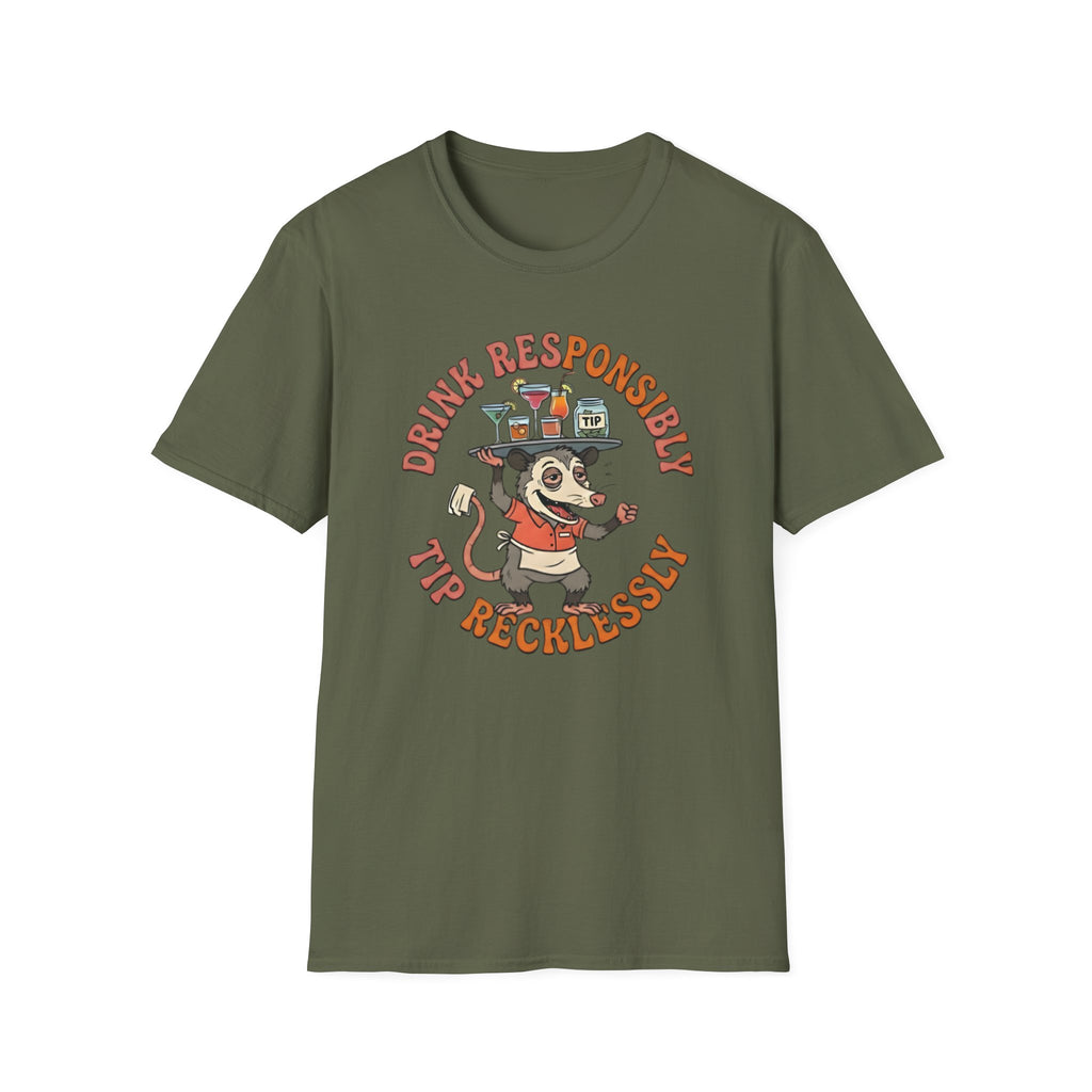 Drink Responsibly Tip Recklessly T-shirt