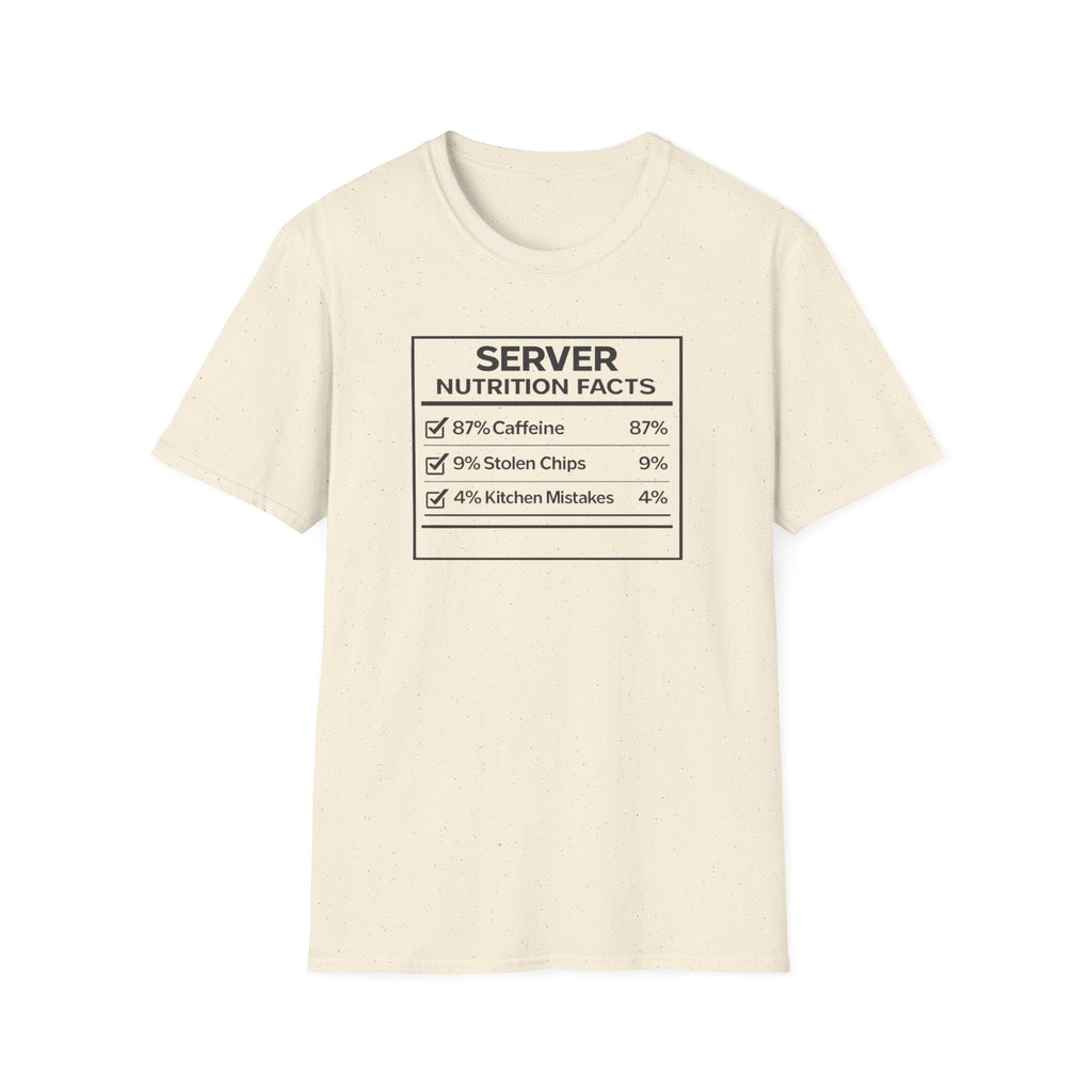 Server Nutrition Facts T-shirt