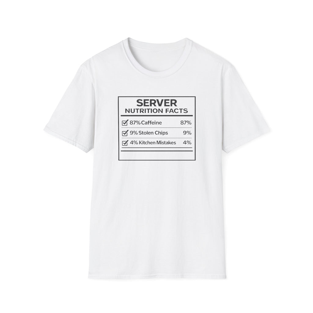 Server Nutrition Facts T-shirt