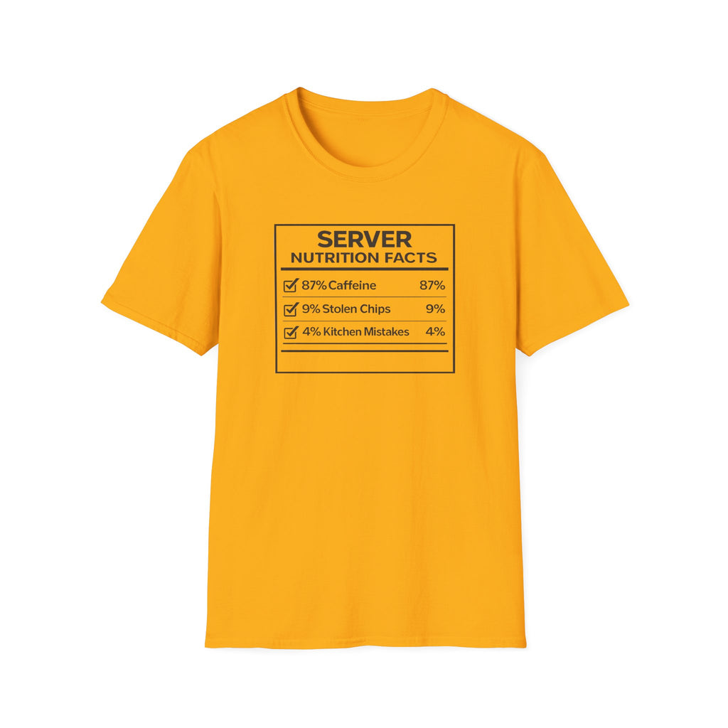 Server Nutrition Facts T-shirt