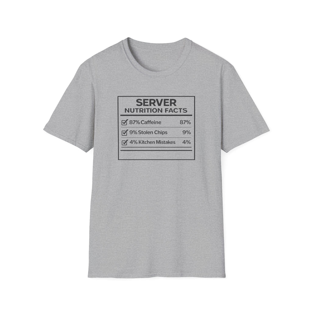 Server Nutrition Facts T-shirt