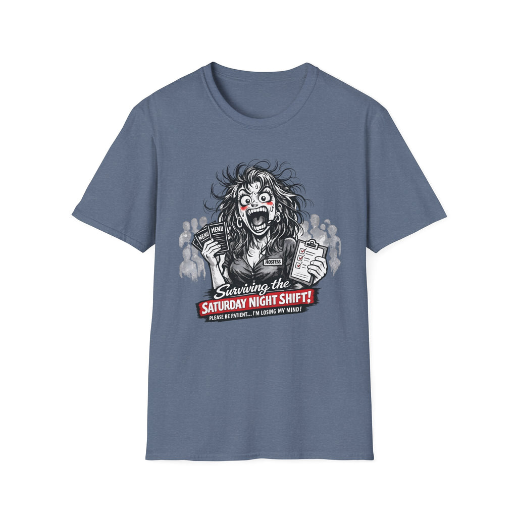 Surviving The Saturday Night Shift (Female Host) T-shirt