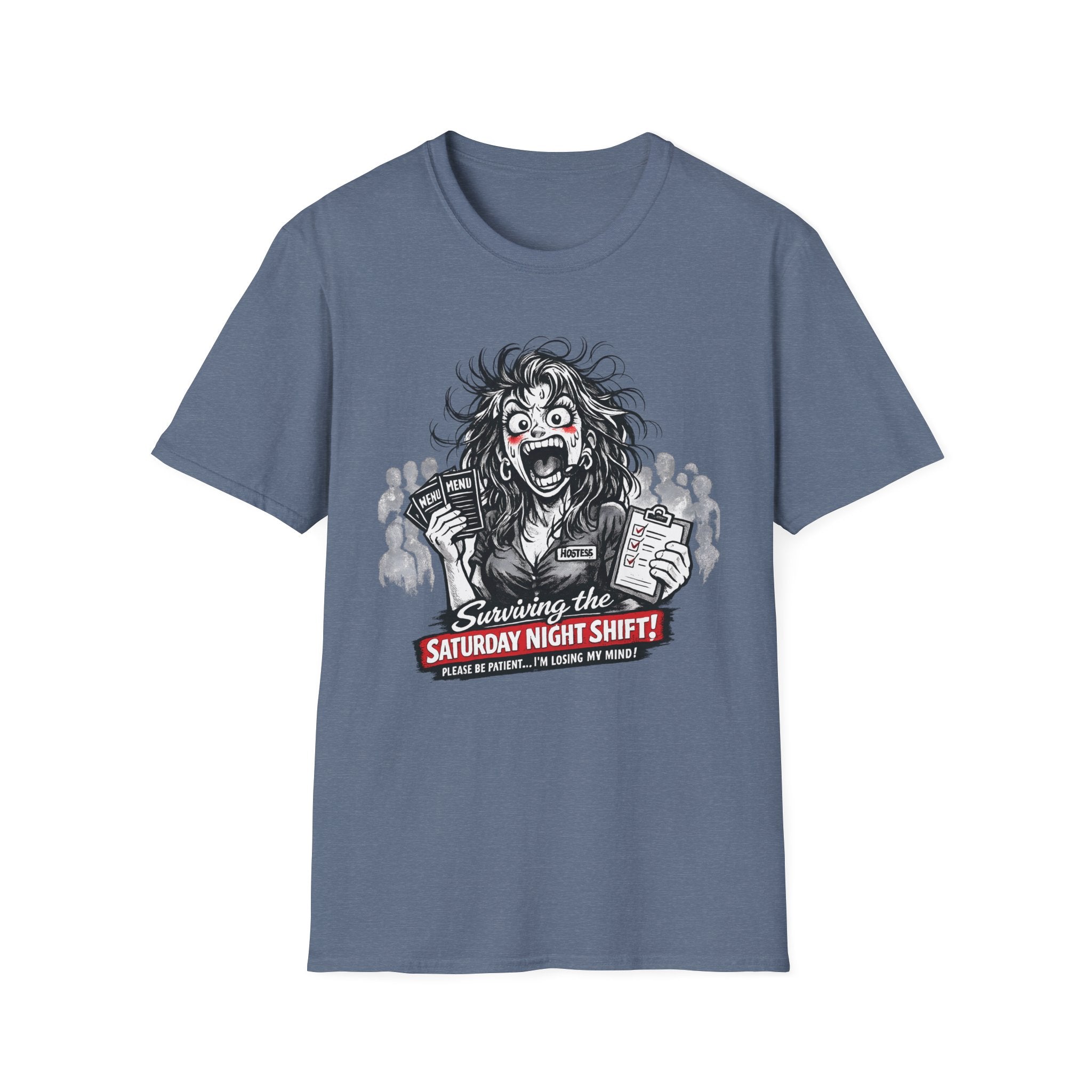 Surviving The Saturday Night Shift (Female Host) T-shirt